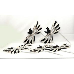 Feather  Women Masquerade Mask Ball Mardi Gras Party  cosplay costume Qty: (5)